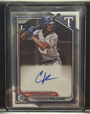 2024 Bowman Chrome Chandler Pollard ON-CARD AUTO Texas Rangers #CPA-CP