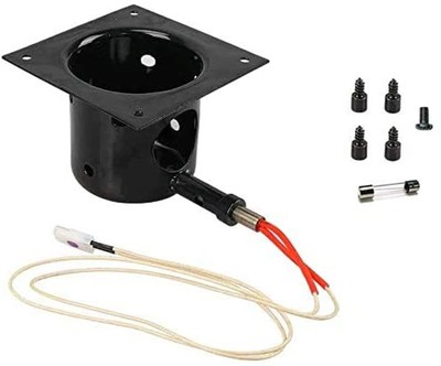Heavy Duty Steel Porcelain-Enameled Fire Burn Pot and Hot Rod Ignitor Kit Rep...
