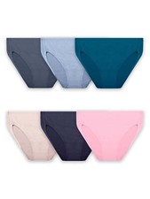 FRUIT OF THE LOOM WOMEN'S PLUS BREATHABLE MICRO- MESH HI- CUT PANTY 6 PACK