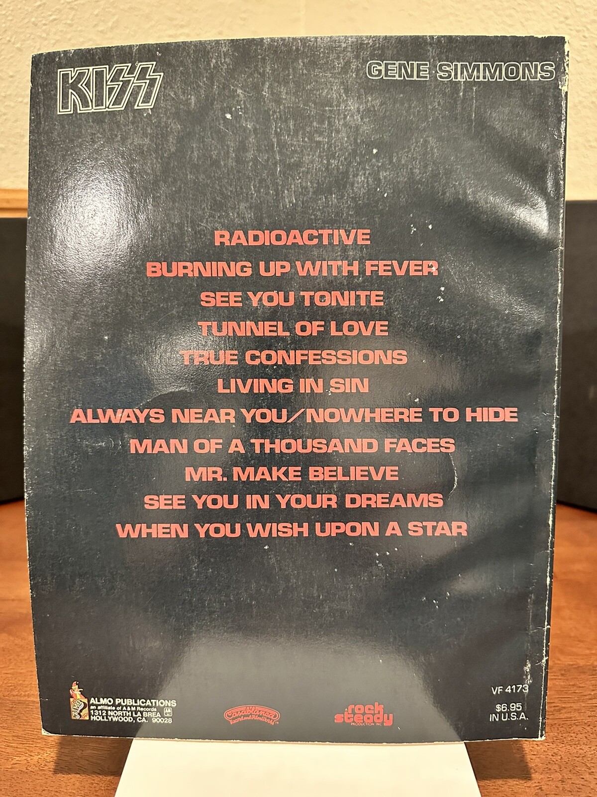 KISS Gene Simmons Sheet Music/Lyrics Book Almo Publications 1978 Rare