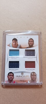 2012 Immaculate Anthony Davis Kidd-Gilchrist Beal Waiters Quad Patch RC 26/50