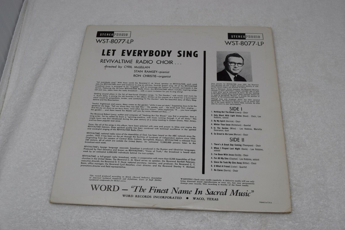 Revivaltime Radio Choir- Let everybody Sing, XIAN, Word WST8077