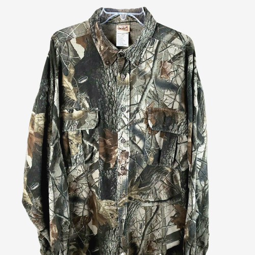 Woolrich camo hunting shirt mens XXL 2XL realtree hardwoods long sleeve cotton - Picture 3 of 10