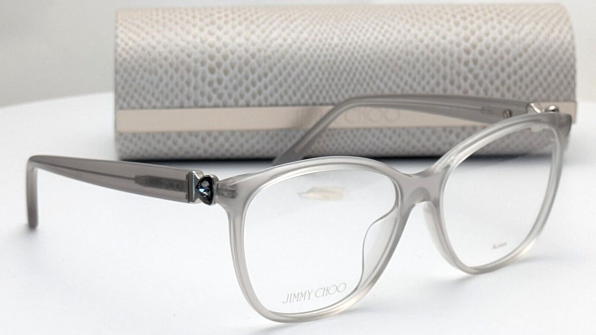 JIMMY CHOO ナヒケタ フレム サンクラス JC4011 300658 Jimmy Choo JC318/G KB7 Grey Rectangle Womens Eyeglasses 54mm