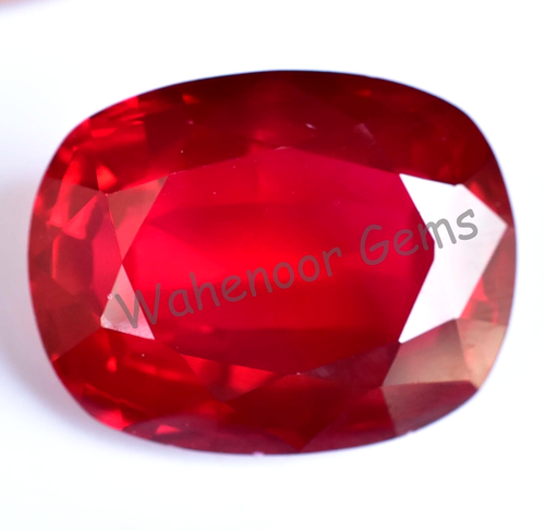 56.90 Ct Natural Blood Red Ruby Cushion Certified Mozambique Stunning Gemstone - Picture 5 of 6