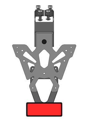 Support Plaque Immatriculation Arrière Court Pour Moto CB750 / Hornet 2023 - Avec Éclairage LED
