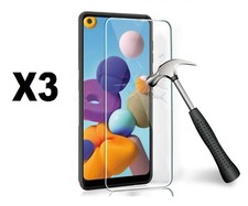 3 Pack Tempered Glass/Scratch-Resistant/Bubble Free for Samsung Galaxy A21/A21s