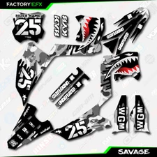 Restyle Gray Savage Racing Graphics Kit fits 03-08 Kawasaki Kx125 KX250