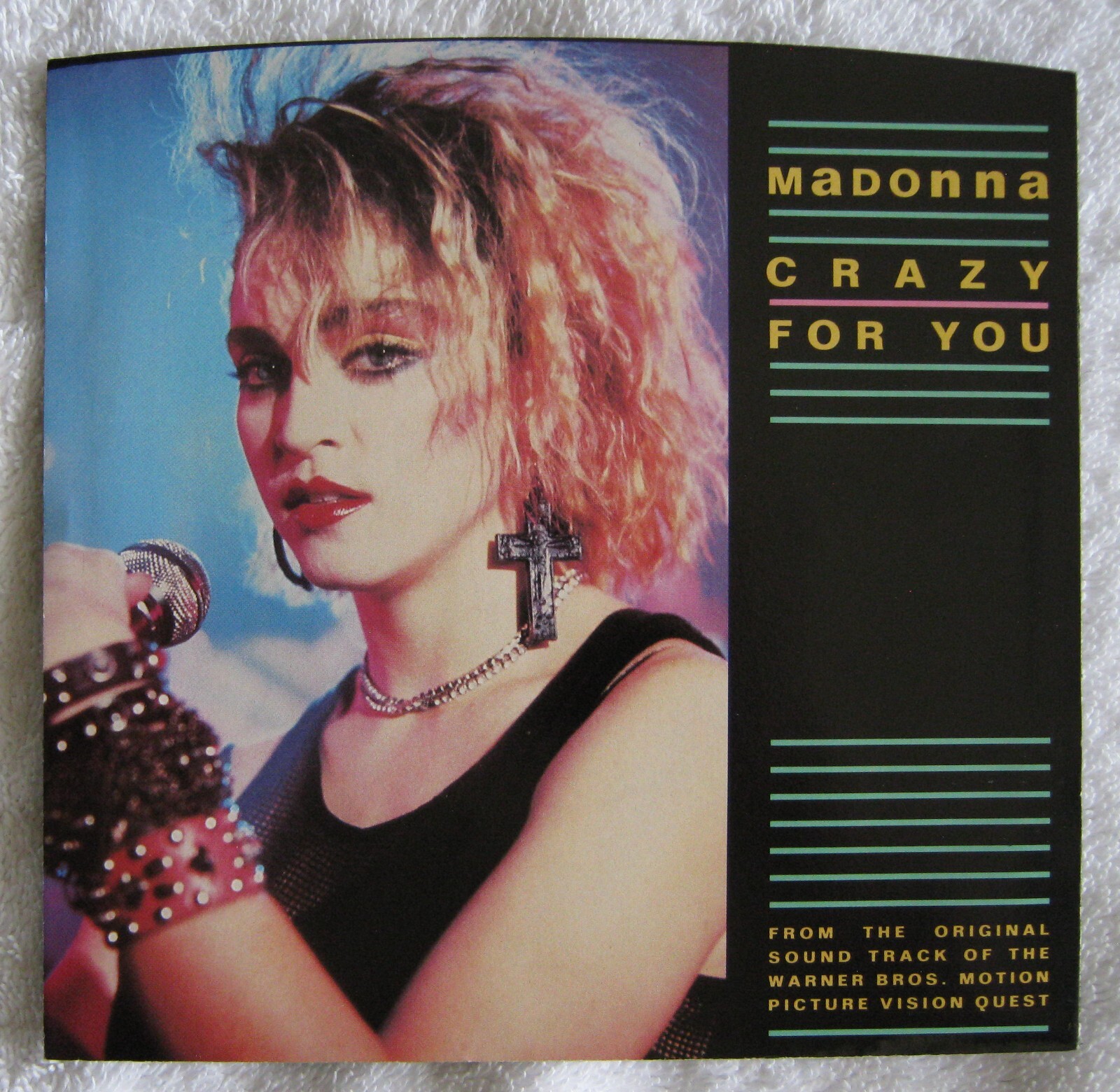 Madonna, "Crazy For You" Picture Sleeve, 7", 45 RPM Vinyl, Geffen, 1985, *NM*