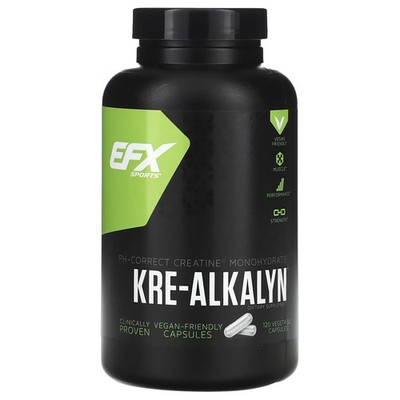 2 X EFX Sports, Kre-Alkalyn, 1,500 mg, 120 Vegetable Capsules (750 m-Worldwide