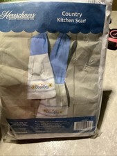 Herrschners Country Kitchen Scarf Stamped Cross-Stitch Kit Light Blue