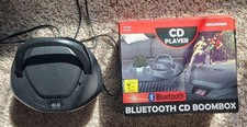 Sylvania Bluetooth CD Boombox, AM FM Stereo Radio LED Music. Speaker lot 2 new