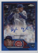 2023 Topps Chrome Update Blue Refractor 123/150 Hayden Wesneski #AC-HW Auto 14dq