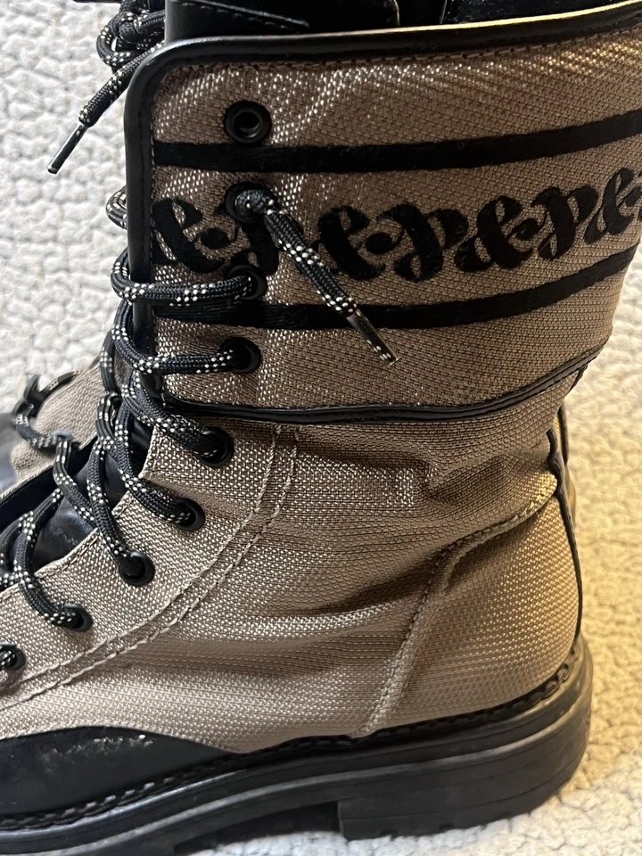 Botas de combate para mujer Sam & Libby botas bordadas talla 10 tostadas y negras  Foto 2 de 4