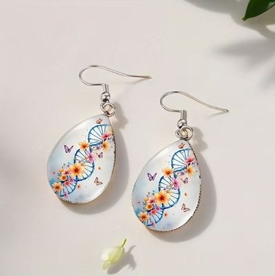 Ohrringe Tropfen Lotusblumen Rosen - Bijoux des Lys