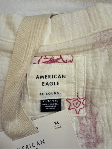 American Eagle x SNOOPY WESTERN Women’s Cotton Gauze PJ Shirt/ Short Set ~ XL - Picture 3 of 7