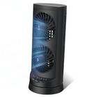 Black 13IN Black Tower Cooling Fans - Stands Small Desk - Blow Cold Air
