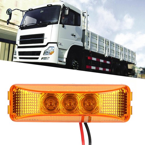˜2pcs 3 LED Car Light Side Signal Lamp Highlight For Truck Yellow - Picture 3 of 7