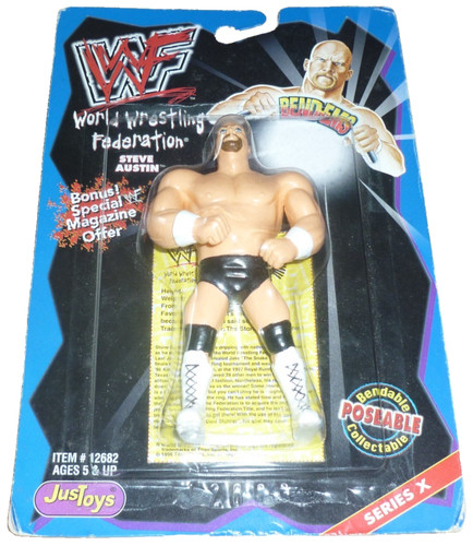 Just Toys Bend-Ems WWF Wrestling Figure *STEVE AUS...
