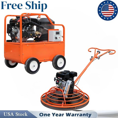 #ad 4000PSI Hot Water Pressure Washer Walk Behind Concrete Power Trowel Bundle $4084.95