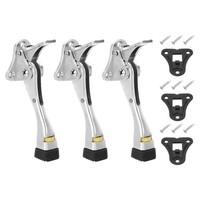 "3Er-Set TüRstopper FüR Kickdown, 4,7\" Zinklegierung Verstellbar, Silber"