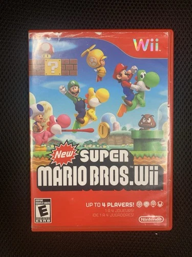 New Super Mario Bros Wii CIB Complete w/ Manual Tested Clean Disc
