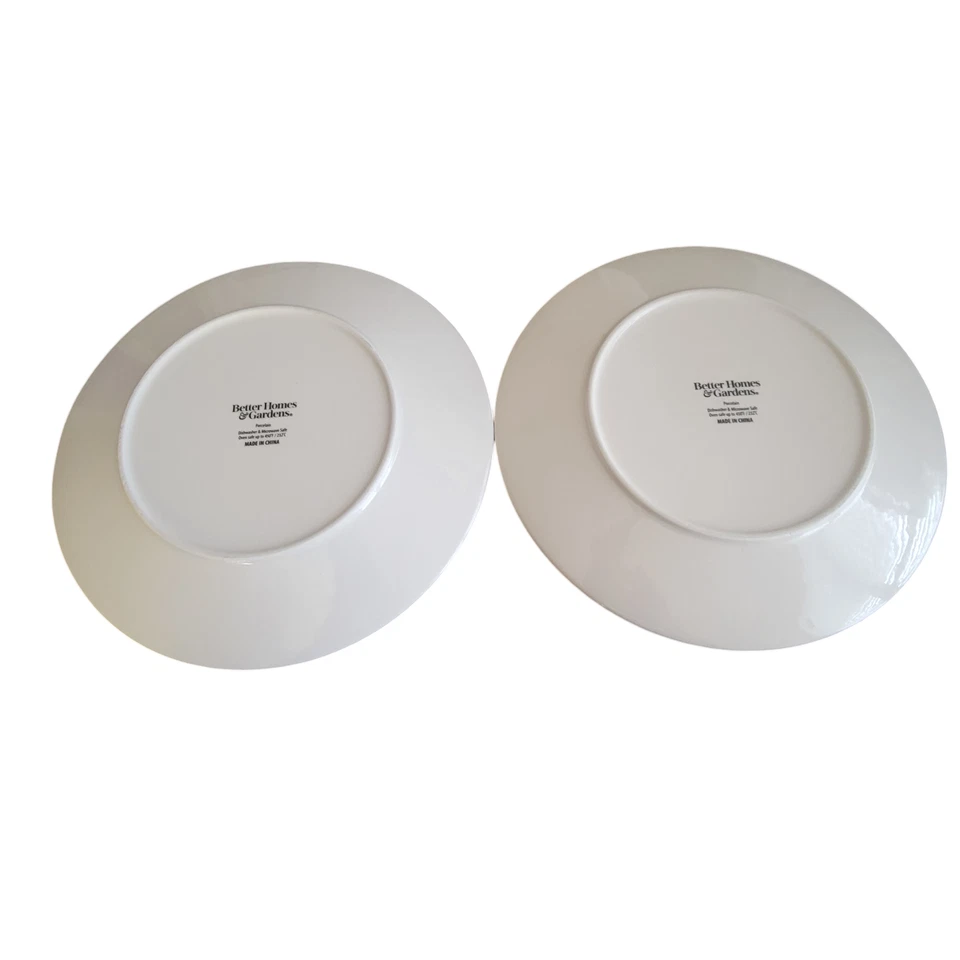 Juego de 2 platos de cena Piers Blue Better Homes and Gardens porcelana roja Foto 2 de 4