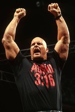 Stone Cold Steve Austin enters the ring at Nassau Coliseum on - Wrestling Photo