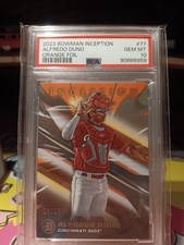 2023 Bowman Inception ALFREDO DUNO #77 Orange Foil #16/25 (RC) PSA 10 GEM MINT