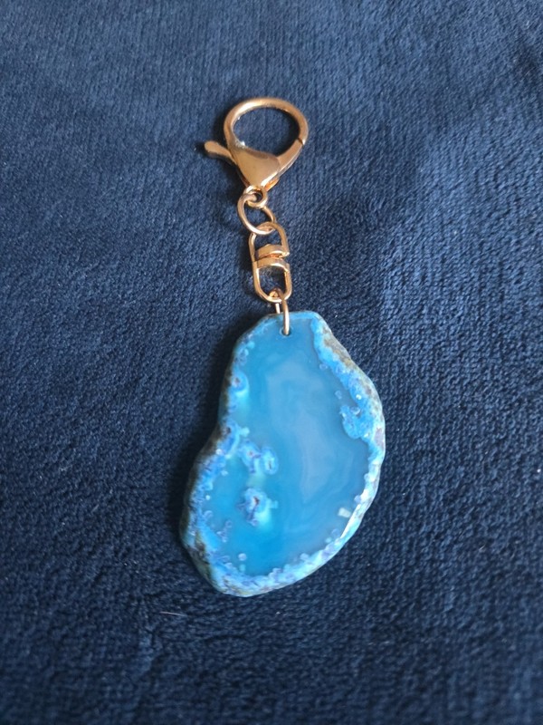 Blue Agate Key Chain
