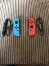 Nintendo Switch Joy-Con Pair Neon Red Blue Official Zero Drift Tested Working