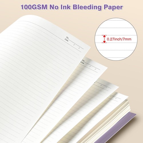 5 Subject Notebooks College Ruled, Spiral Lined Notebook with Removable Divid... - Picture 4 of 6