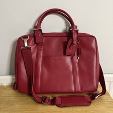 JOSEPH VERITY RED LEATHER LADIES LAPTOP TRAVEL HANDBAG