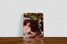 Pierre-Auguste Renoir "Girl and Cat" Canvas Print Wall Art Home Decor