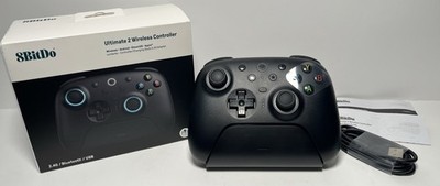 8BitDo Ultimate 2 Bluetooth Controller w/ Hall Effects+Charging Dock- Black NOB