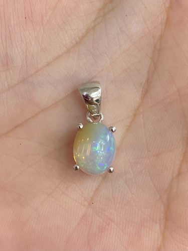 NATURAL FIRE OPAL 6X8 SET STERLING SILVER 925 RING EARRING PENDENTS - 第 7/14 張圖片