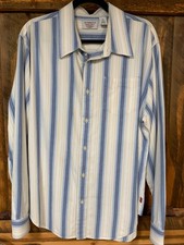 VTG Levi Strauss Western Shirt XL Red Tab Long Sleeve Ivory Beige Blue EUC