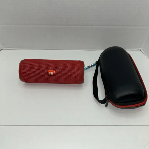 JBL Flip 4 Portable Bluetooth Red Speaker  W/ Case - NO USB CHARGER CABLE