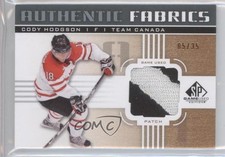 2011 SP Game Used Edition Authentic Fabrics 5/35 Cody Hodgson #AF-CH Patch 1m4