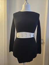 ASYOU Cut Out Knitted Black Womens Ladies Mini Dress Size 6 NWOT
