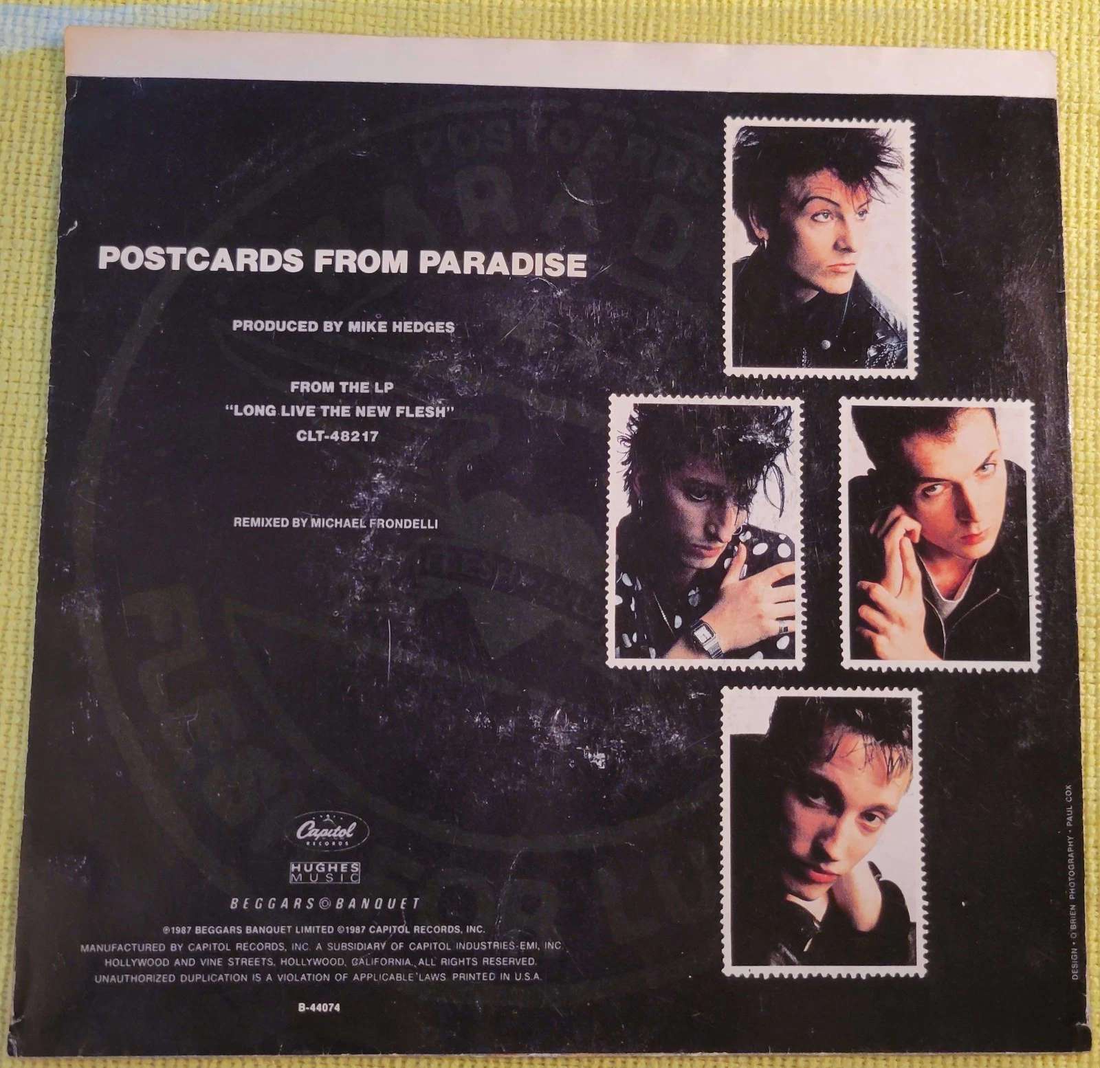 Flesh For Lulu "Postcards From Paradise / Dumbest Thing (Live In ...)" wVG+ / VG - product detail image 2