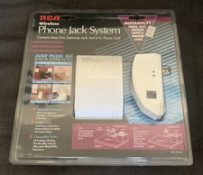 New RCA RC926 Wireless Phone Jack System Base Unit Extension Jack 6ft Phone Cord