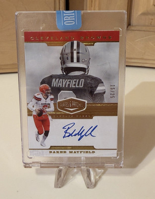 Panini Plates & Patches Baker Mayfield Cleveland Browns Auto #15/25
