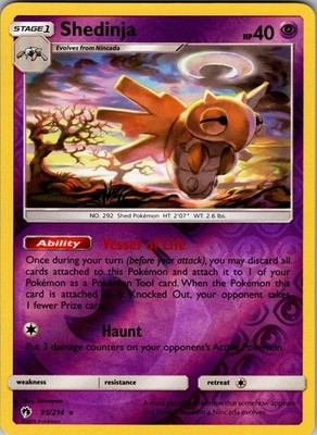 Shedinja Reverse Holo Rare SM - Lost Thunder 95/214 NM