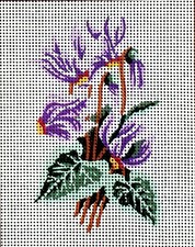 Printed Canvas Half Cross Stitch Embroidery 41.206.6 - Flower 8"x10" GobelinL