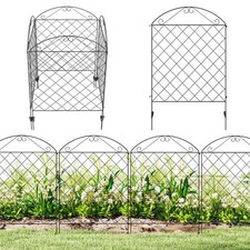 Outsunny 4PCs Decorative Garden Fencing 43in x 11.5ft Metal Border Edging