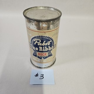 RARE PABST BLUE RIBBON BOCK FLAT TOP BEER CAN PABST BREWING MILWAUKEE WIS #3