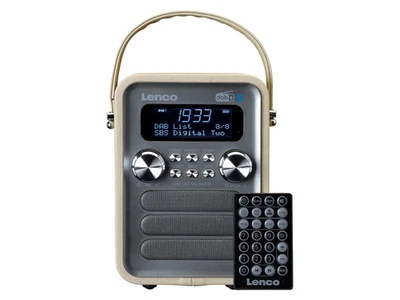 LENCO DAB+ Radio, tragbar, Bluetooth, taupe