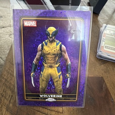 Wolverine 2025 Topps Chrome Marvel Deadpool Purple Mini Diam 121/250 Card No. 30
