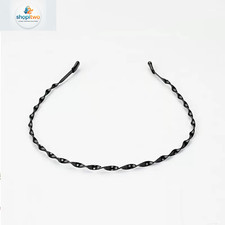 Unisex Black Elastic Non Slip Plain Metal Headbands For Men Un
